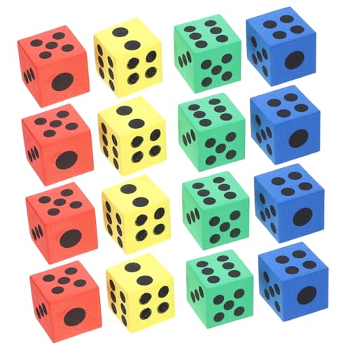 KICHOUSE 24 Stück Jumbo Würfel Bunte Spielwürfel für Lernspielzeug und Sicher aus Hochwertigem für Familienfeiern und Kreative Spiele KICHOUSE 24 Stück Jumbo Würfel Bunte Spielwürfel für Lernspielzeug und Sicher aus Hochwertigem für Familienfeiern und Kreative Spiele von KICHOUSE