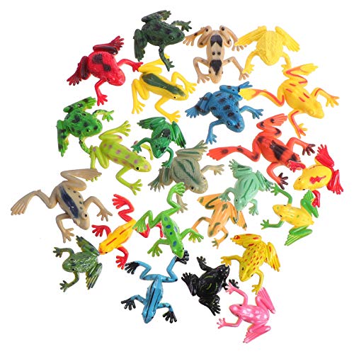 KICHOUSE 24 Stück Kleines Froschmodell Frösche Miniatur-froschstatue Kleiner Frosch Mini-Frosch Kleine Froschfiguren Miniatur-froschfiguren Künstliches Froschmodell PVC von KICHOUSE