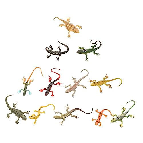 KICHOUSE 24 Stück Künstliche Kinderspielzeug Rollenspiel Realistische Echsenfiguren Gecko-Modelle Aus Kunststoff Party-trickspielzeug Simulations-Gecko Wohnkultur Plastik von KICHOUSE