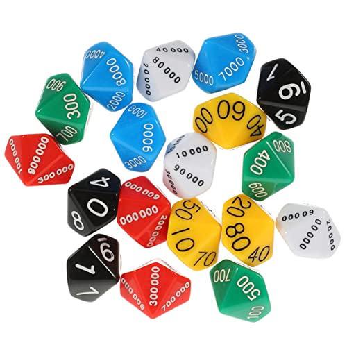 KICHOUSE 24 Stück Stellenwertwürfel Standard Lernwürfel Mehrseitige Mehrseitige Rollenspielwürfel Additionsschlüsselwürfel Massenwürfel Spielrequisiten Weiche von KICHOUSE