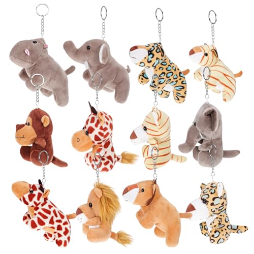KICHOUSE Entzückende Mini-plüsch- -schlüsselanhänger 24 Stück Tierspielzeuge Für Jungen Und Mädchen Partygeschenk von KICHOUSE