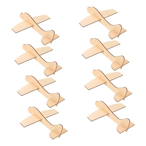 KICHOUSE 24Stücke Teiliges Unfertige Holzflugzeuge zum Basteln für Kreatives Kinderspielzeug Fantasie und Hand Gehirn Koordination für DIY Projekte von KICHOUSE