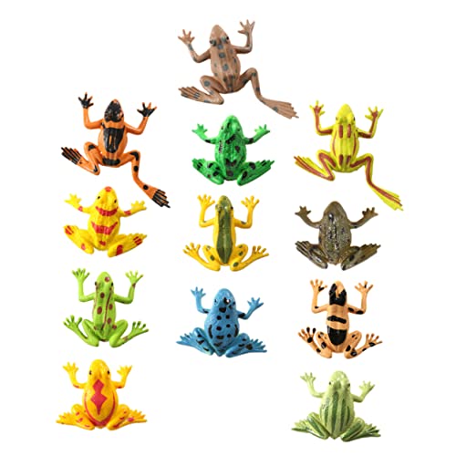 KICHOUSE 24Stücke Tiermodell Frosch Figuren Hochwertige Simulationstiere Für Lernspielzeug Und Dekoration Für Innenräume Kreatives von KICHOUSE