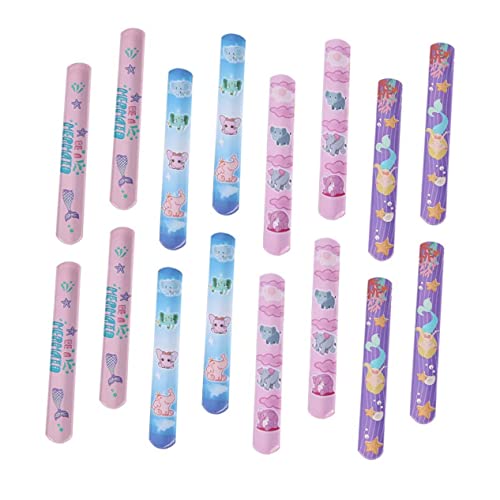 KICHOUSE 25 Stück Pop-Kreis-Armband Schlagarmbänder Slap -Armband Schlagarmband fürs Handgelenk dekoratives Klapparmband Cartoon-Slap-Bands Schlagbänder für PVC von KICHOUSE