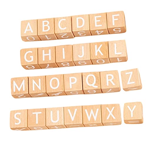 KICHOUSE Holz-alphabetblöcke Für Kinder 26-teiliges Zahlen- Und Buchstaben-lernspielzeug-Set Sensorische Blöcke Für Die Badezeit von KICHOUSE