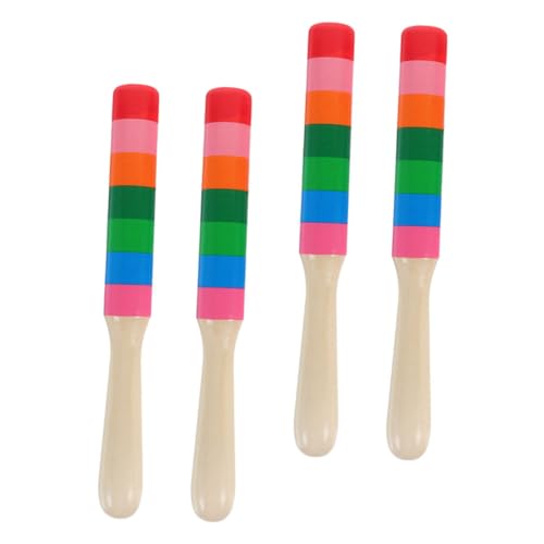 KICHOUSE 2Paare Holz Rhythmusstäbe für Musikinstrumente für Rhythmus und Schlagzeugunterricht Sicher und Langlebig für Kreative Musikspiele und Präzisen Rhythmus von KICHOUSE