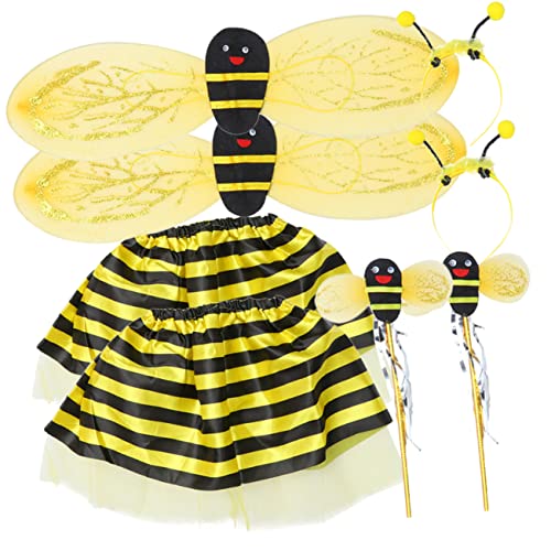 KICHOUSE 2Sätze Bienen Kostüm Für Teiliges Cosplay Requisiten Mit Haarreif Flügel Für Partys Halloween Bühnenaufführungen Und Maskeraden Hochwertiges Design von KICHOUSE