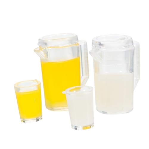 KICHOUSE 2Sätze Saftkrug aus Teiliges für Puppenhaus Dekoration Milch und Orangensaft Rollenspielzubehör für Szenen KICHOUSE 2Sätze Saftkrug aus Teiliges für Puppenhaus Dekoration Milch und Orangensaft Rollenspielzubehör für Szenen von KICHOUSE