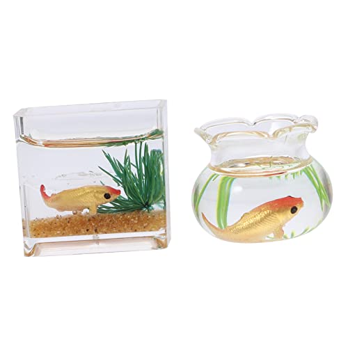 KICHOUSE 2Stücke Fischschale für Puppenhaus Dekorationszubehör Realistisches Design und Zufällige Farben für Aquarien und Kreative KICHOUSE 2Stücke Fischschale für Puppenhaus Dekorationszubehör Realistisches Design und Zufällige Farben für Aquarien und Kreative von KICHOUSE
