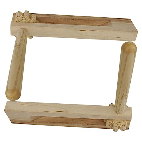KICHOUSE 2Stücke Holz Castanets für Manuelle Geräuschmacher Rotierende Holzrasseln Frühes Musikinstrument für Musikalischen Wahrnehmung von KICHOUSE