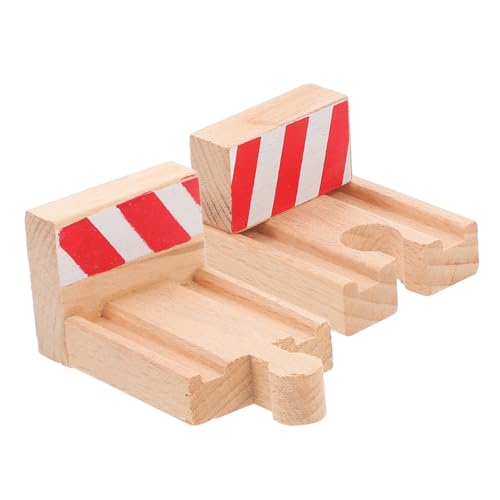 KICHOUSE 2Stücke Holz Zughaltegleis Eisenbahngleis Zubehör für DIY Eisenbahnspielzeug Kreatives für Stimuliert Motorik und Fantasie KICHOUSE 2Stücke Holz Zughaltegleis Eisenbahngleis Zubehör für DIY Eisenbahnspielzeug Kreatives für Stimuliert Motorik und Fantasie von KICHOUSE