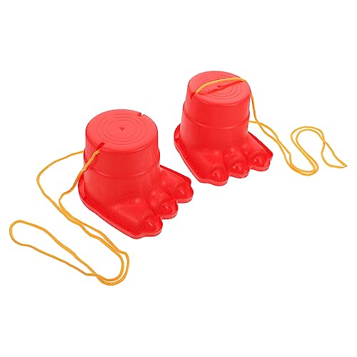 KICHOUSE 2Stücke Kreative Fußstelzen Für Interaktives Spring Für Outdoor Aktivitäten Fördert Körpertraining Und Bewegungskoordination Rote Stelzen Für Jungen von KICHOUSE