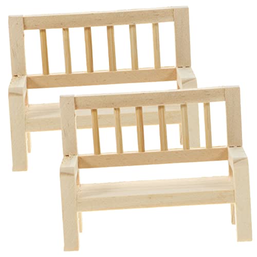 KICHOUSE 2Stücke Mini Holzbank Modell Möbel für Puppenhaus Dekoration Langlebig und Detailgetreu für Mini Hausbedarf im Schlafzimmer oder Esszimmer KICHOUSE 2Stücke Mini Holzbank Modell Möbel für Puppenhaus Dekoration Langlebig und Detailgetreu für Mini Hausbedarf im Schlafzimmer oder Esszimmer von KICHOUSE
