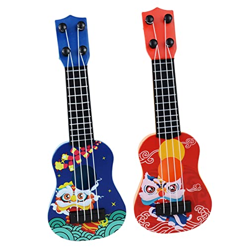 KICHOUSE 2Stücke Mini Kindergitarre für Jungen Cartoon Ukulele Saiten für Jahren aus Strapazierfähigem zum Lernen KICHOUSE 2Stücke Mini Kindergitarre für Jungen Cartoon Ukulele Saiten für Jahren aus Strapazierfähigem zum Lernen von KICHOUSE
