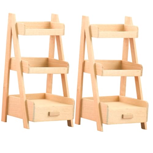 KICHOUSE 2Stücke Miniaturmöbel für Puppenhaus Teiliges Zartes Miniaturregal für Kreative und Zubehör für Kinderzimmer und Puppenstuben KICHOUSE 2Stücke Miniaturmöbel für Puppenhaus Teiliges Zartes Miniaturregal für Kreative und Zubehör für Kinderzimmer und Puppenstuben von KICHOUSE
