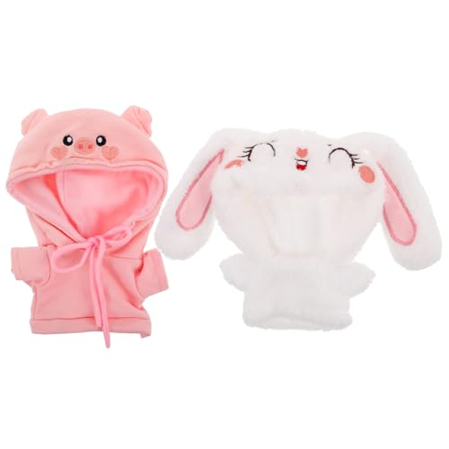 KICHOUSE 2Stücke Plüschpuppen Kapuzenoutfits Teiliges mit Hoodie für Niedliche Tier Plüschspielzeuge Stilvolle Puppenkleidung für Modisches Design und Cartoon Style KICHOUSE 2Stücke Plüschpuppen Kapuzenoutfits Teiliges mit Hoodie für Niedliche Tier Plüschspielzeuge Stilvolle Puppenkleidung für Modisches Design und Cartoon Style von KICHOUSE