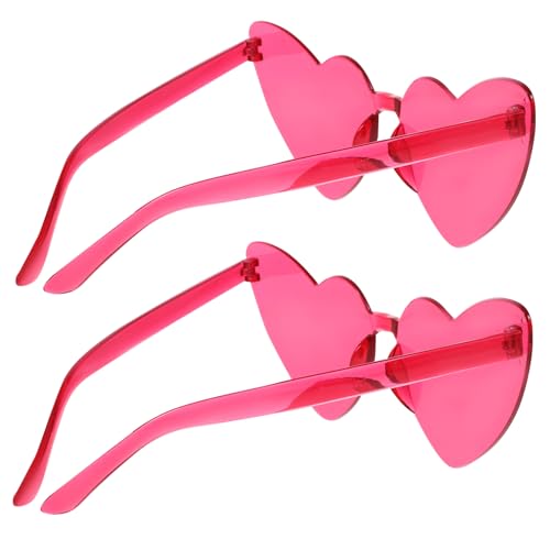 KICHOUSE 2 Stücke Randlose Herz Sonnenbrille für Damen und Herren Trendige Dekorationsbrille für Partys und Festivals KICHOUSE 2 Stücke Randlose Herz Sonnenbrille für Damen und Herren Trendige Dekorationsbrille für Partys und Festivals von KICHOUSE