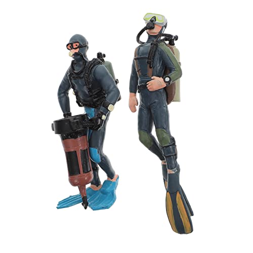 KICHOUSE 2Stücke Taucherfiguren Simulation Taucher Dekoration Für Aquarien Unterwasser Landschafts Ornamente Action Figuren Für Kreative Szenen Taucherschmuck von KICHOUSE