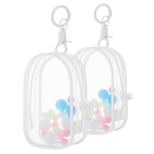 KICHOUSE 2Stücke Transparente Figuren Display Aus PVC Und Staubgeschützt Mit Schlüsselanhänger Und Abnehmbarem Für Puppen Und Mini Figuren Sammlungen von KICHOUSE