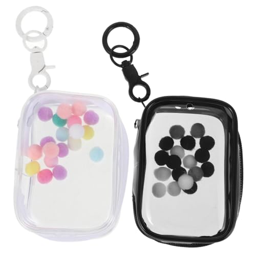 KICHOUSE 2Stücke Transparente Puppentasche Mit Reißverschluss Kompakte Figurentasche Mit Schlüsselanhänger Und Pom Pom Für Präsentation Von Miniaturen KICHOUSE 2Stücke Transparente Puppentasche Mit Reißverschluss Kompakte Figurentasche Mit Schlüsselanhänger Und Pom Pom Für Präsentation Von Miniaturen von KICHOUSE