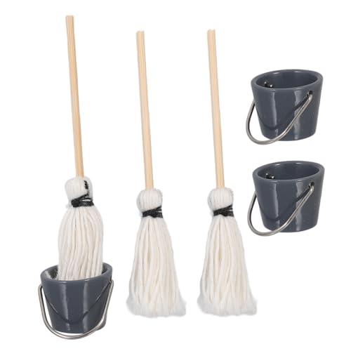 KICHOUSE 3 Sätze Simulierte Eimer -MOP -Kombination Zubehör Miniatur Bausatz Mini -Puppenhaus Reinigung kleine Hauswischeimer Spielzeugreiniger Mini- -Dekore Dollhouse Tool Kit Harz KICHOUSE 3 Sätze Simulierte Eimer -MOP -Kombination Zubehör Miniatur Bausatz Mini -Puppenhaus Reinigung kleine Hauswischeimer Spielzeugreiniger Mini- -Dekore Dollhouse Tool Kit Harz von KICHOUSE