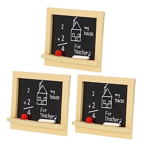 KICHOUSE 3 Sets Puppenhaus Zubehör Möbel Kleines Modell Szene Requisiten Mini Verzierung Mini Verzierung Kleines Ornament Mini Holz Schwarz von KICHOUSE