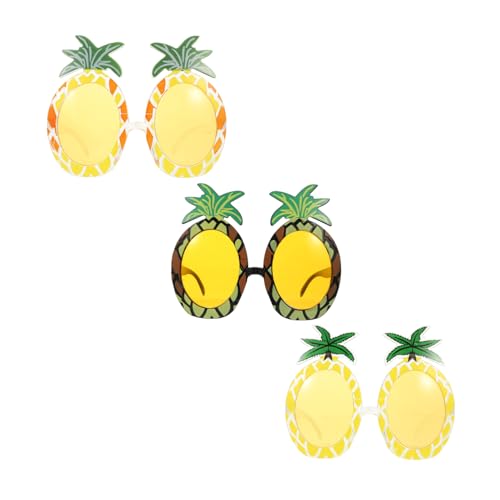 KICHOUSE 3 Stück Ananas Sonnenbrillen Lustige Partybrille für Erwachsene Tropische Deko Sonnenbrillen für Fotografie und Kostümpartys Leicht und Langlebig KICHOUSE 3 Stück Ananas Sonnenbrillen Lustige Partybrille für Erwachsene Tropische Deko Sonnenbrillen für Fotografie und Kostümpartys Leicht und Langlebig von KICHOUSE