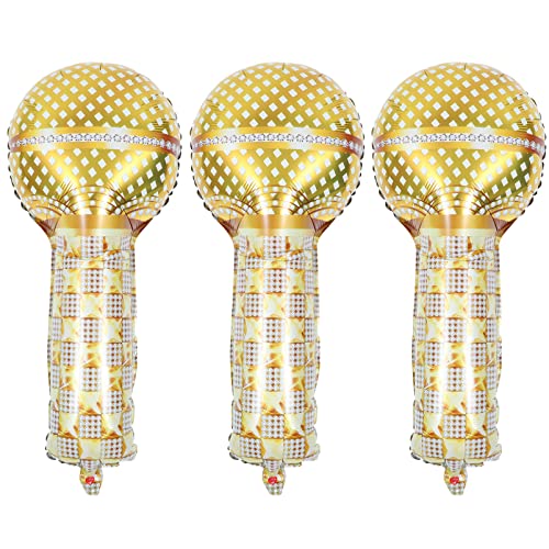 KICHOUSE 3 Stück Aufblasbare Mikrofonballons für Jahre Partydekoration Retro Deko Accessoires Aluminiumfolienballons für Unvergessliche Feiern KICHOUSE 3 Stück Aufblasbare Mikrofonballons für Jahre Partydekoration Retro Deko Accessoires Aluminiumfolienballons für Unvergessliche Feiern von KICHOUSE