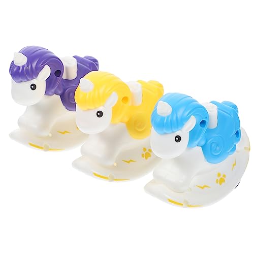 KICHOUSE 3 Stück Einhorn Zurückziehen Roboter Kinderversorgung Einhorn-trägheitsdekor Versorgen Kinderaccessoire Bevorzugen Kinderzubehör Plastik von KICHOUSE