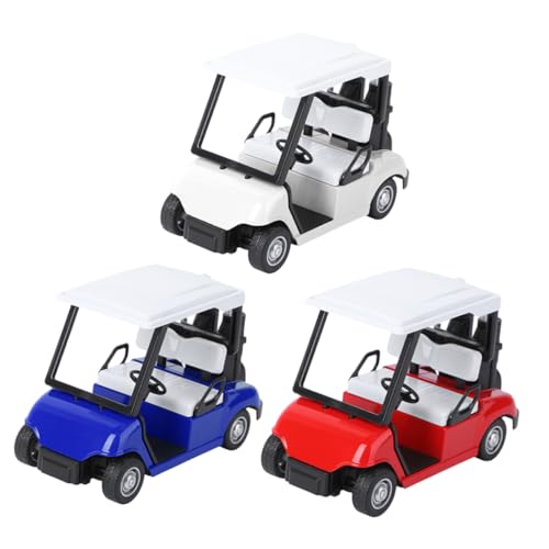 KICHOUSE 3 Stück Golfwagenmodell Für Golfwagen Trägheitsfahrzeug Fahrzeug Golfwagen-modellspielzeug Golfwagen Golfcart-Modell Autospielzeug Legierung von KICHOUSE