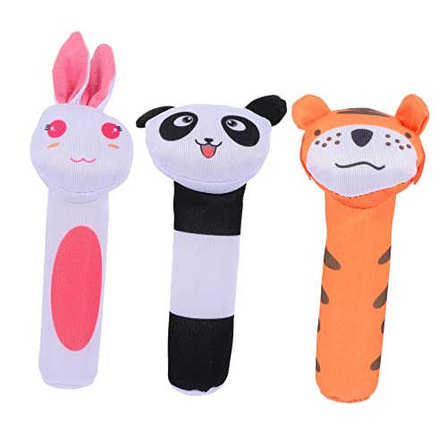 KICHOUSE 3 Stück Handgaberspielzeug tierische Rasseln Rasselspielzeug mit langem Griff tierische -Sticks mit Babygriffen rasselnde Spielsachen Babytierspielzeug Plüsch KICHOUSE 3 Stück Handgaberspielzeug tierische Rasseln Rasselspielzeug mit langem Griff tierische -Sticks mit Babygriffen rasselnde Spielsachen Babytierspielzeug Plüsch von KICHOUSE