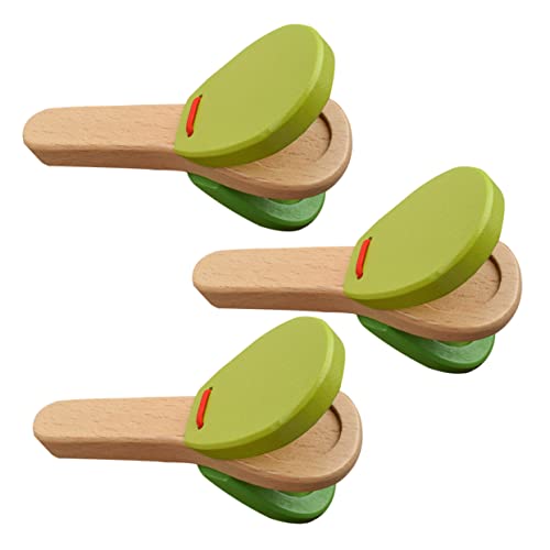 KICHOUSE 3 Stück Kastagnetten Percussion- Schlagzeugversorgung Kinderspielzeug Babykastagnette Aus Holz Schlaginstrument Lustiges Holzspielzeug Handgriff Holzspielzeug Hölzern KICHOUSE 3 Stück Kastagnetten Percussion- Schlagzeugversorgung Kinderspielzeug Babykastagnette Aus Holz Schlaginstrument Lustiges Holzspielzeug Handgriff Holzspielzeug Hölzern von KICHOUSE