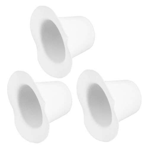 KICHOUSE 3 Stück Kinderleistung Top -Hutspielzeuge Stroh Gefühlt Und klein Puppe Kappe Spitze Mädchen Mini-Hüte Miniaturhut Mini-Tops-Hut Minihut zum Basteln DIY Tops Hut Stoff Weiß von KICHOUSE