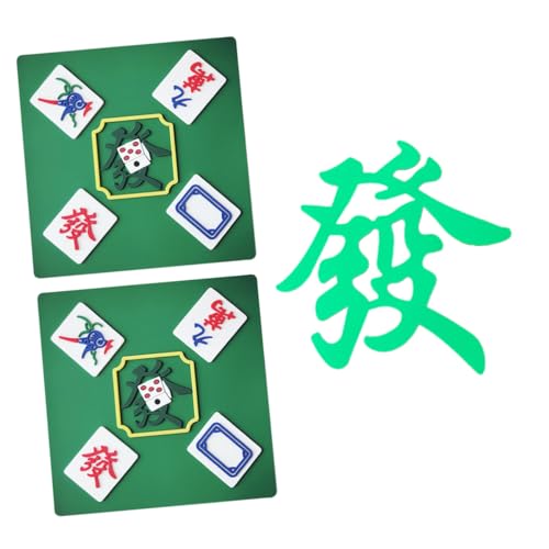 KICHOUSE Mahjong-kuchen-ornamente-set 4-teilig Chinesischer Stil Geburtstagskuchen- Backen Mahjong-förmige Dekoration Schmücken Sie Party-dekorationen von KICHOUSE