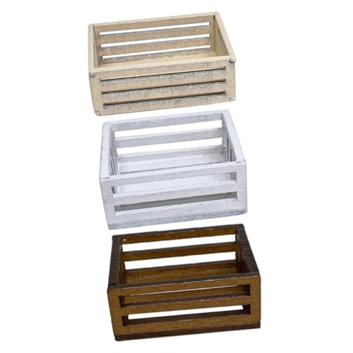 KICHOUSE 3 Stück Miniaturisierte Holzaufbewahrungskörbe für Puppenhausdekor Elegante und Praktische Miniaturobjekte für Gestaltung von Wohnräumen und Küchen KICHOUSE 3 Stück Miniaturisierte Holzaufbewahrungskörbe für Puppenhausdekor Elegante und Praktische Miniaturobjekte für Gestaltung von Wohnräumen und Küchen von KICHOUSE