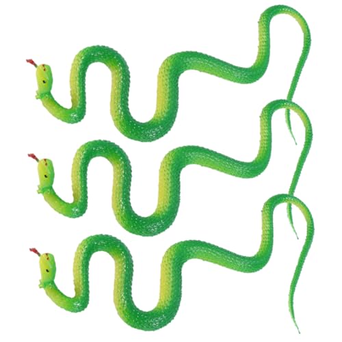KICHOUSE 3 Stück Nachgemachtes Schlangenspielzeug Halloween-schlangendekor Falsche Schlange Gartenschlange Für Schlangenstreiche Halloween Gefälschte Schlange Grün Gummi KICHOUSE 3 Stück Nachgemachtes Schlangenspielzeug Halloween-schlangendekor Falsche Schlange Gartenschlange Für Schlangenstreiche Halloween Gefälschte Schlange Grün Gummi von KICHOUSE