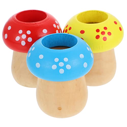 KICHOUSE 3 Stück Pilz-Kaleidoskop Kaleidoskop für Pilz Zeug Kinderspielzeug kindergeburtstags mitgebsel Kleinkinder Cartoon-Kaleidoskop- Babyspielzeug hölzern von KICHOUSE