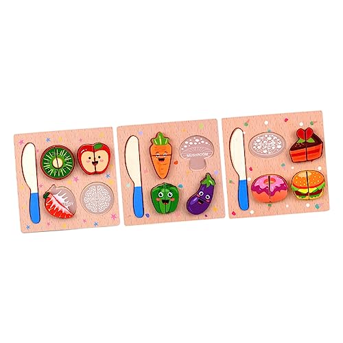 KICHOUSE 3 Stück Puzzle Arts and Crafts for holzspielzeug Handgemachtes Farbenfrohes Kid Toys Schneidspielzeug aus Holz Simulationsspielzeug hölzern KICHOUSE 3 Stück Puzzle Arts and Crafts for holzspielzeug Handgemachtes Farbenfrohes Kid Toys Schneidspielzeug aus Holz Simulationsspielzeug hölzern von KICHOUSE