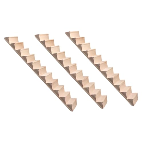 KICHOUSE 3 Stück Unlackierte Treppenstufen ohne Handlauf für DIY Puppenhaus Zubehör und Mikro Landschaftsdeko KICHOUSE 3 Stück Unlackierte Treppenstufen ohne Handlauf für DIY Puppenhaus Zubehör und Mikro Landschaftsdeko von KICHOUSE
