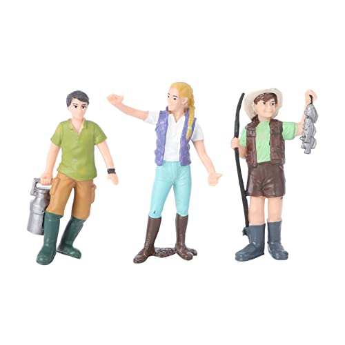 KICHOUSE 3 Stücke Sand Tisch Figuren Modell Simulation Bauernhof Zeichen PVC Dekorative Figur Modell Material Figuren Modell Decor von KICHOUSE