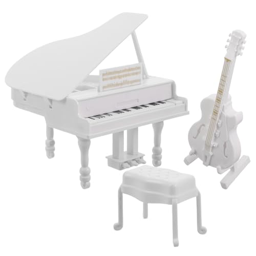 KICHOUSE 3 stücke Puppenhaus Klavier Modell Miniatur Bass Gitarre Und Hocker Möbel Ornament Musikalische Pädagogisches Spielzeug Für Kinder Micro Landschaft Fee Garten KICHOUSE 3 stücke Puppenhaus Klavier Modell Miniatur Bass Gitarre Und Hocker Möbel Ornament Musikalische Pädagogisches Spielzeug Für Kinder Micro Landschaft Fee Garten von KICHOUSE