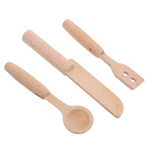 KICHOUSE 3-teiliges Küchenspielset Für Kleinkinder: Realistisches Küchenspielzeug Aus Holz, Löffel Und Messer, Kochutensilien Und Zubehör – Für Kinder, Kleinkinder Und Kinder KICHOUSE 3-teiliges Küchenspielset Für Kleinkinder: Realistisches Küchenspielzeug Aus Holz, Löffel Und Messer, Kochutensilien Und Zubehör – Für Kinder, Kleinkinder Und Kinder von KICHOUSE