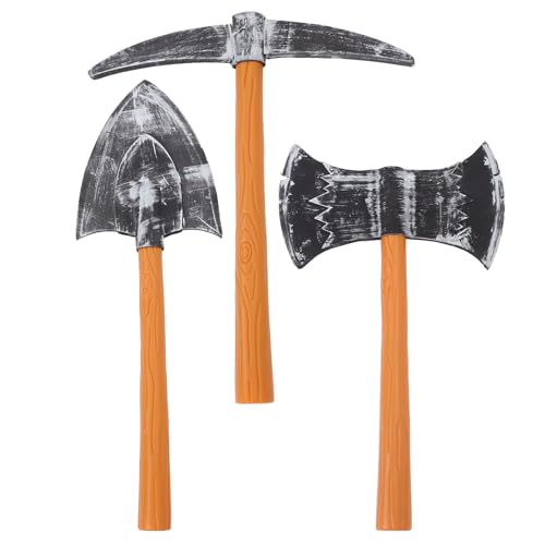 KICHOUSE 3-teiliges Zwergen-Cosplay-Requisit: Gefälschtes Modell, Spitzhacke, Spielzeug, Beil, Cosplay-Gnom-Zubehör für Halloween-Karnevalskostüme, Bühnenauftritte, Geburtstagsfeiern, Gastgeschenke KICHOUSE 3-teiliges Zwergen-Cosplay-Requisit: Gefälschtes Modell, Spitzhacke, Spielzeug, Beil, Cosplay-Gnom-Zubehör für Halloween-Karnevalskostüme, Bühnenauftritte, Geburtstagsfeiern, Gastgeschenke von KICHOUSE