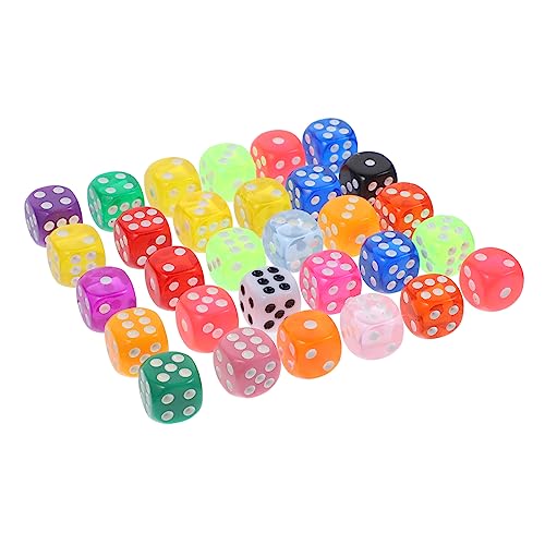 KICHOUSE 30 Stück Aus Harz Spielparty-Requisiten Brettspiele Pädagogisches Würfelspielzeug Partyspielwürfel Farbig Harzwürfel Partygeschenk Spiel Brett Tragbare KICHOUSE 30 Stück Aus Harz Spielparty-Requisiten Brettspiele Pädagogisches Würfelspielzeug Partyspielwürfel Farbig Harzwürfel Partygeschenk Spiel Brett Tragbare von KICHOUSE