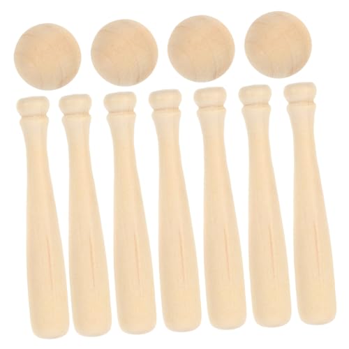 KICHOUSE 30 Stück Baseball -Fledermaus -spielzeugschmuckstücke Klein Schläger Fledermäuse Handwerk Dekorationen Miniatur Mini Baseball Hölzerne Fledermaus Holz von KICHOUSE