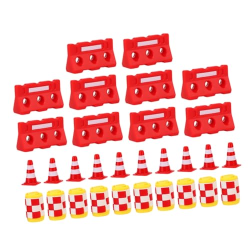 KICHOUSE 30 Stück Mini Verkehrskegel Teiliges Lernspielzeug mit Roten Kegeln Barrikaden und Gelben Sicherheitsbehältern für Verkehrssicherheit und Spielstraßenbildung KICHOUSE 30 Stück Mini Verkehrskegel Teiliges Lernspielzeug mit Roten Kegeln Barrikaden und Gelben Sicherheitsbehältern für Verkehrssicherheit und Spielstraßenbildung von KICHOUSE