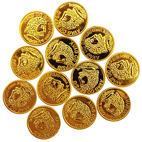 KICHOUSE 300 Stück Goldmünzenspielzeug Schatz Party Piratenmünzen Kinderspielzeug Belohnungsmünzen Für Piratendekorationen Spielgeld Geld Vortäuschen Golden Plastik KICHOUSE 300 Stück Goldmünzenspielzeug Schatz Party Piratenmünzen Kinderspielzeug Belohnungsmünzen Für Piratendekorationen Spielgeld Geld Vortäuschen Golden Plastik von KICHOUSE