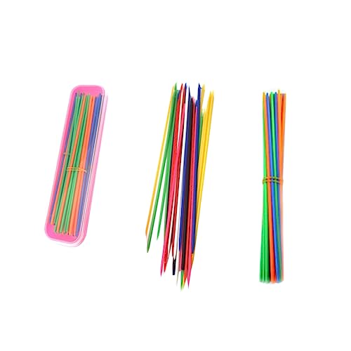 KICHOUSE 30Stücke Farbige Pickup Sticks Pädagogisches Eltern Junge Mädchen Interaktives Blauem Aufbewahrungsbox Spaßige Spiele Für Familie von KICHOUSE