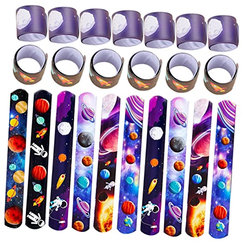 KICHOUSE 36 Stück Pvc -armband Party Platz Thema Slap -armband Space Theme Snap Bracelets Armbänder Für Jungen Bands Armbänder Für Die Veranstaltung Slap-armband- von KICHOUSE