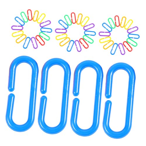 KICHOUSE 360 Stück Kunststoff-kettenglieder, C-typ, Kettenglieder, Verbindungsstück, Austauschbar, Regenbogen-stabilisator-glieder, DIY-Kinder-lernspielzeug Für Klassenzimmer, Für Ratten, von KICHOUSE